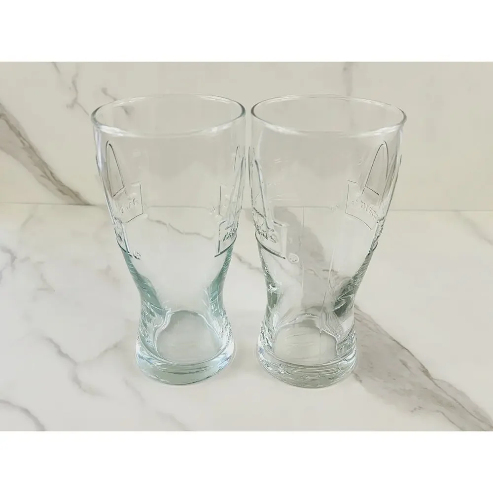 McDonald's Clear Tall Glass 16oz Drinking Glasses 6 1/2